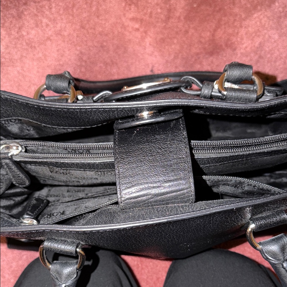 Michael Kors Black Shoulder Bag with Silver Accents - Picture 12 of 12